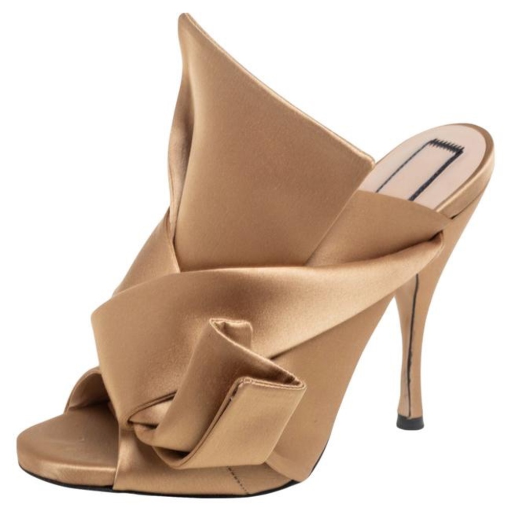 No 21 Champagne Gold Mules